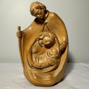 Oberammergau Germany Nativity Holy Family Hand Carving Vintage Christmas Rare